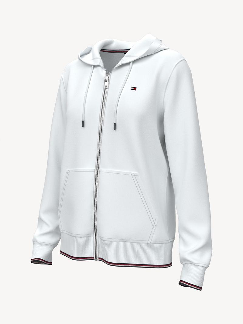 Női Tommy Hilfiger Essential Hoodies Fehér | HU 142QMA